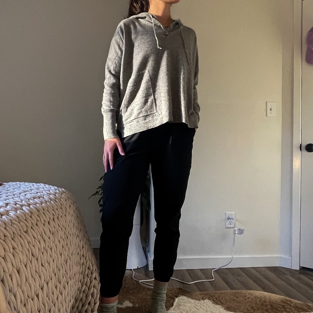 J. Crew Italian Cashmere Button Hooded Sweatshirt